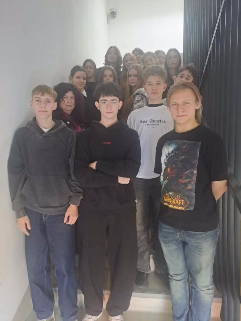 Uczniowie biorący udział w The trilateral Polish–German–Greek